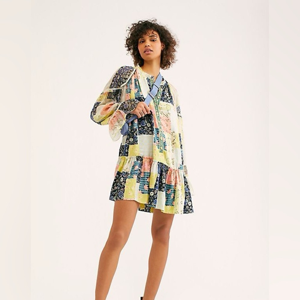Free People Patch Made in Heaven Mini Dress